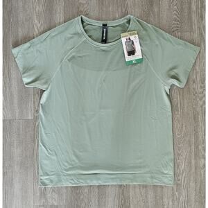 Mondetta Women's Short Sleeve Seamless Tee Green XL Activewear